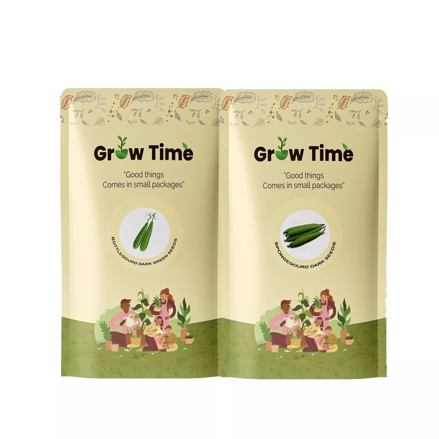 Growtime Vegetable Seeds Combo of Bottlegourd & Spongegourd (5gm, Pack of 2)