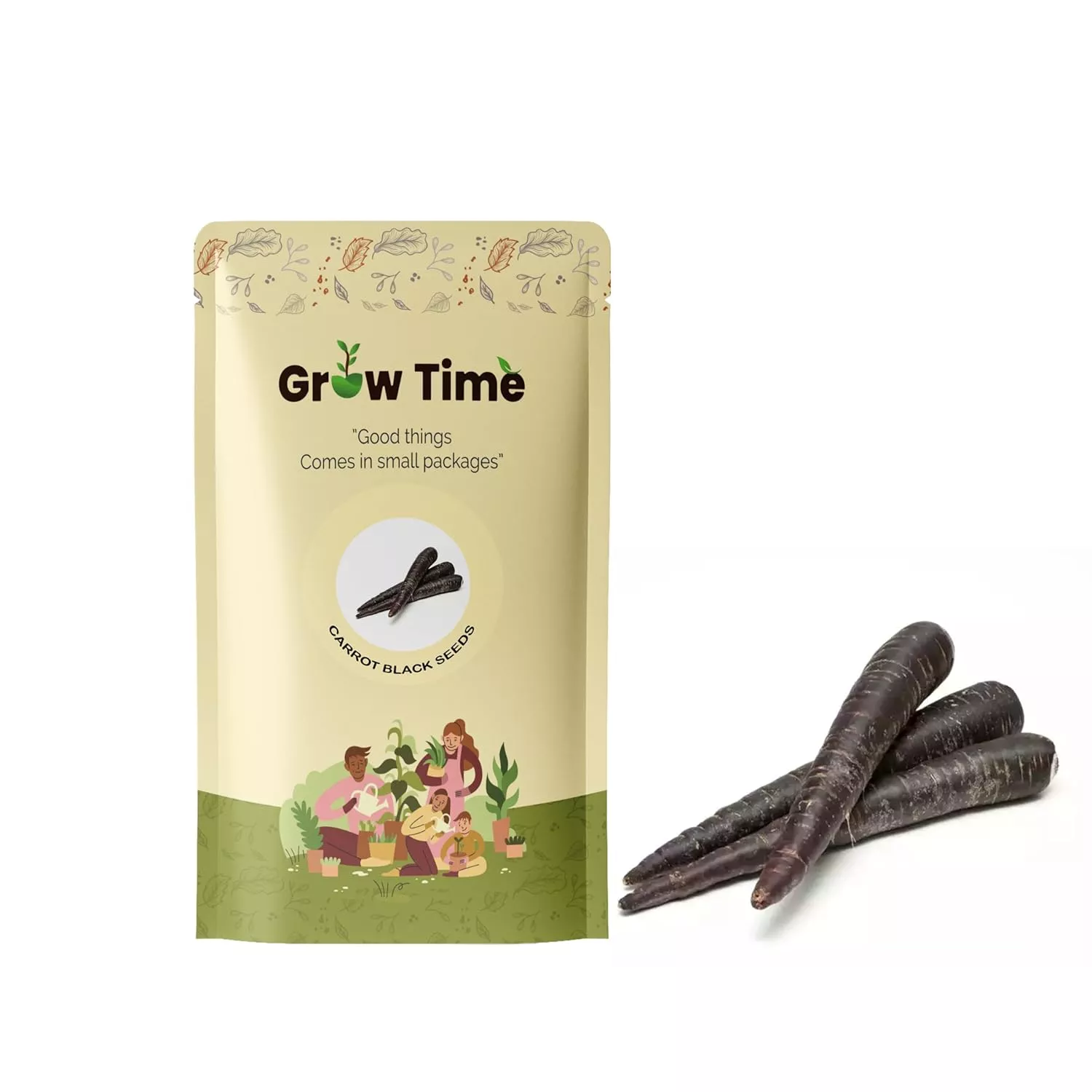 Growtime Carrot Black Vegetable Seeds for Home Gardening & Kitchen (Pack of 20g)