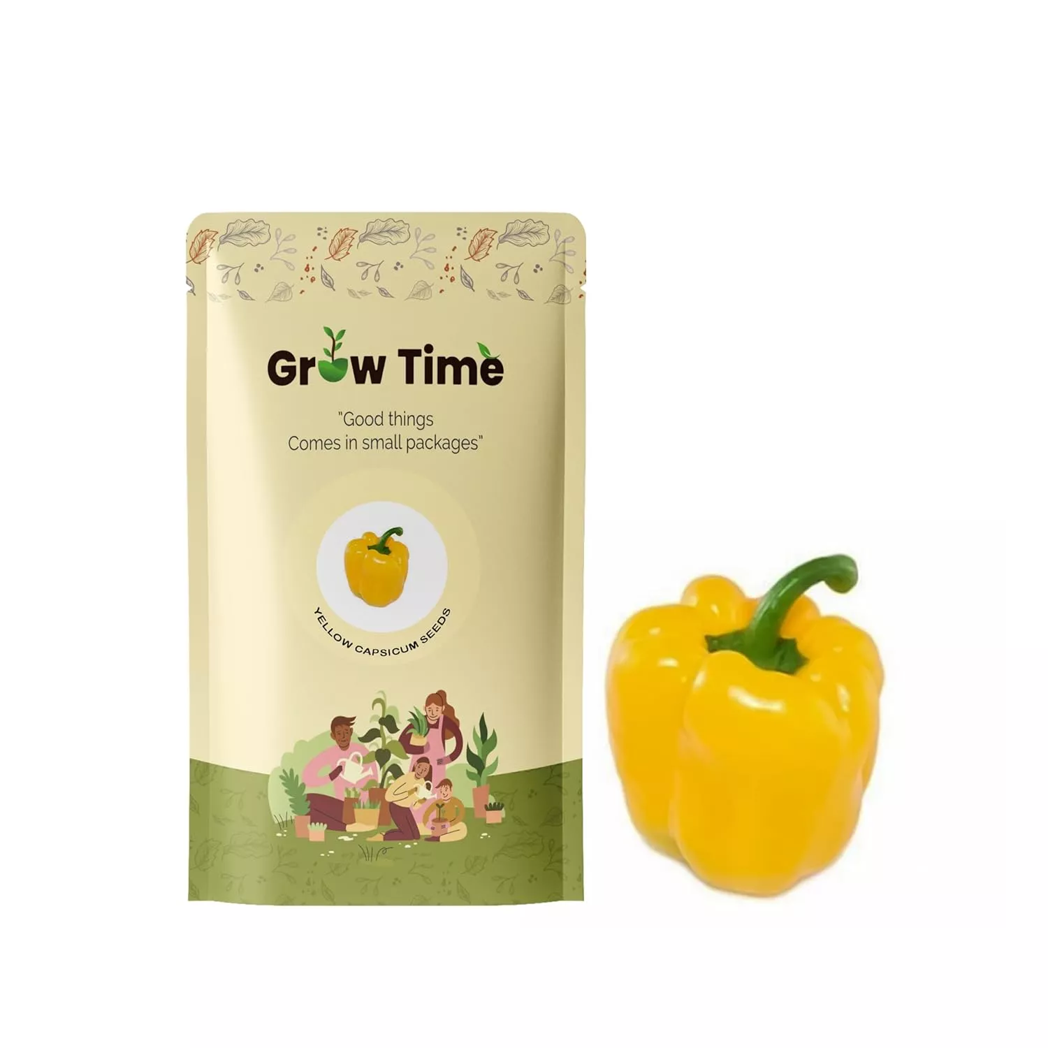 Growtime Yellow Capsicum Vegetable Seeds (Yellow, Pack of 1g)