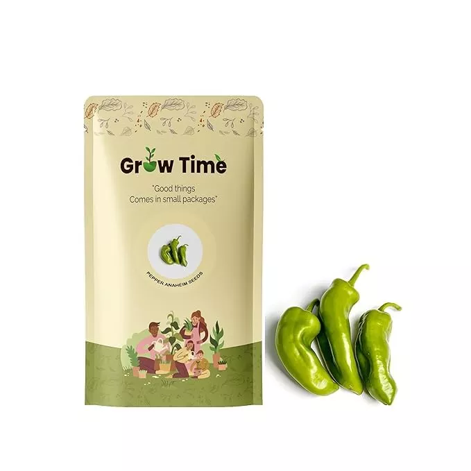 Growtime Pepper Anaheim Vegetable Seeds (Pack of 1g)