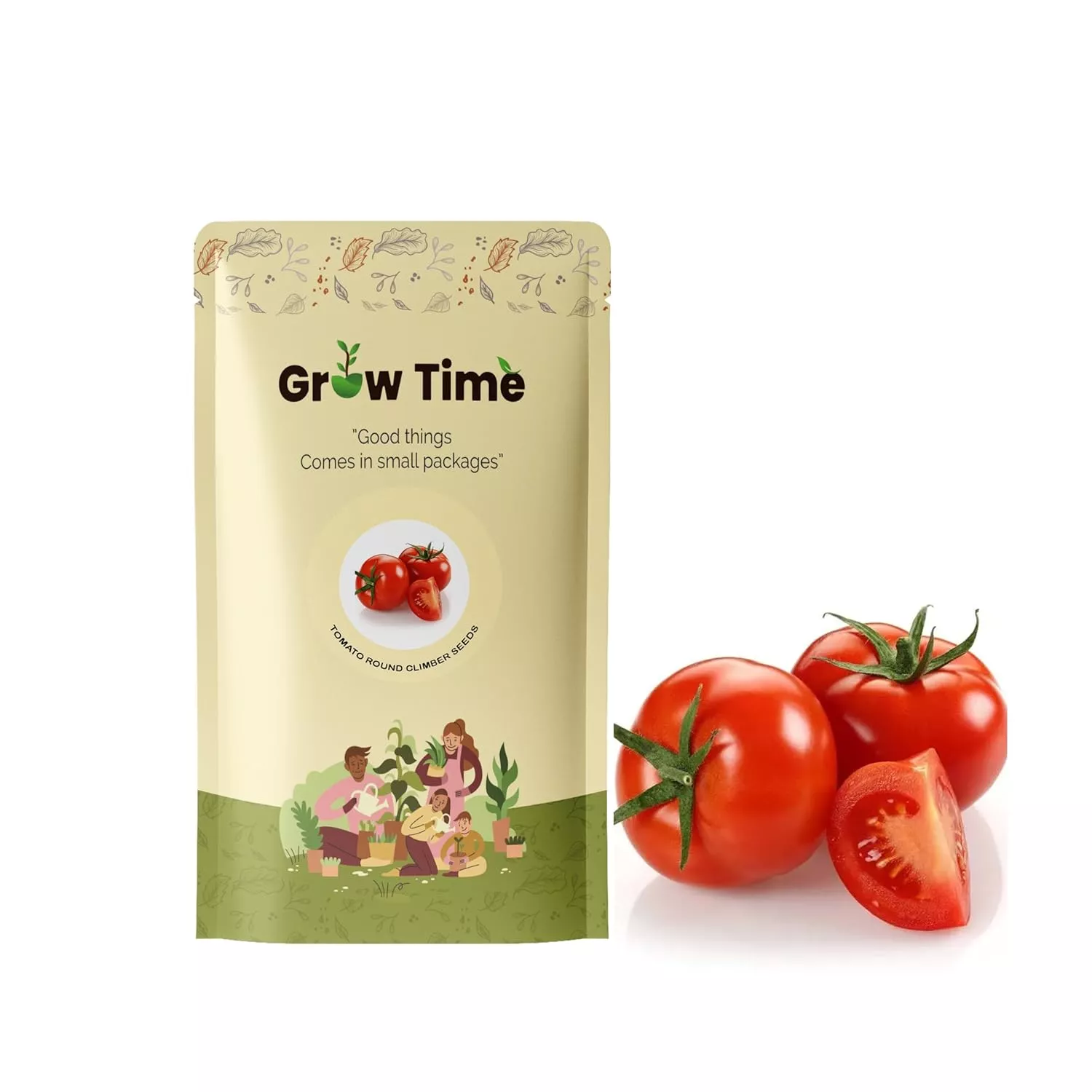 Growtime Tomato Round Climber Vegetable Seeds (Red, Pack of 2g)