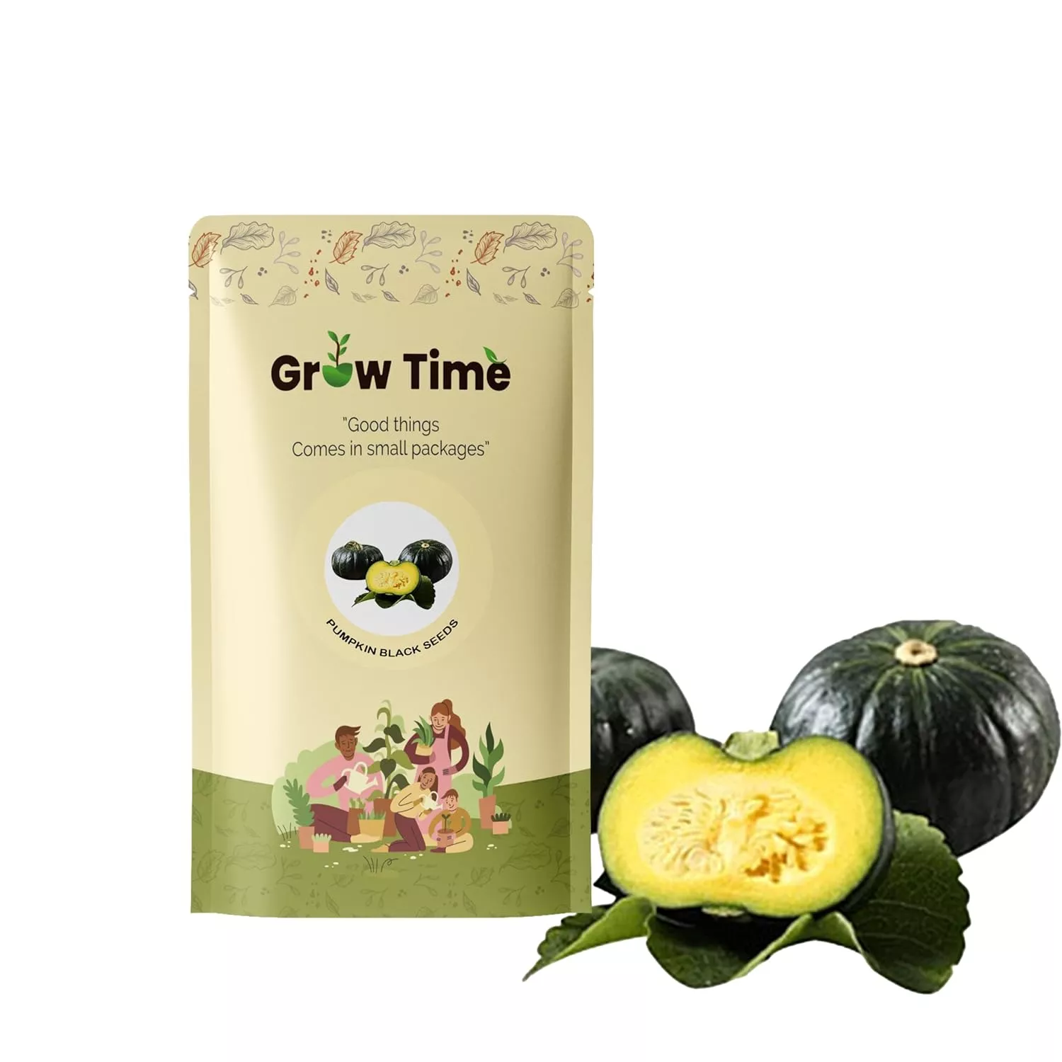 Growtime Pumpkin Black Vegetable Seeds (Black, Pack of 5g)