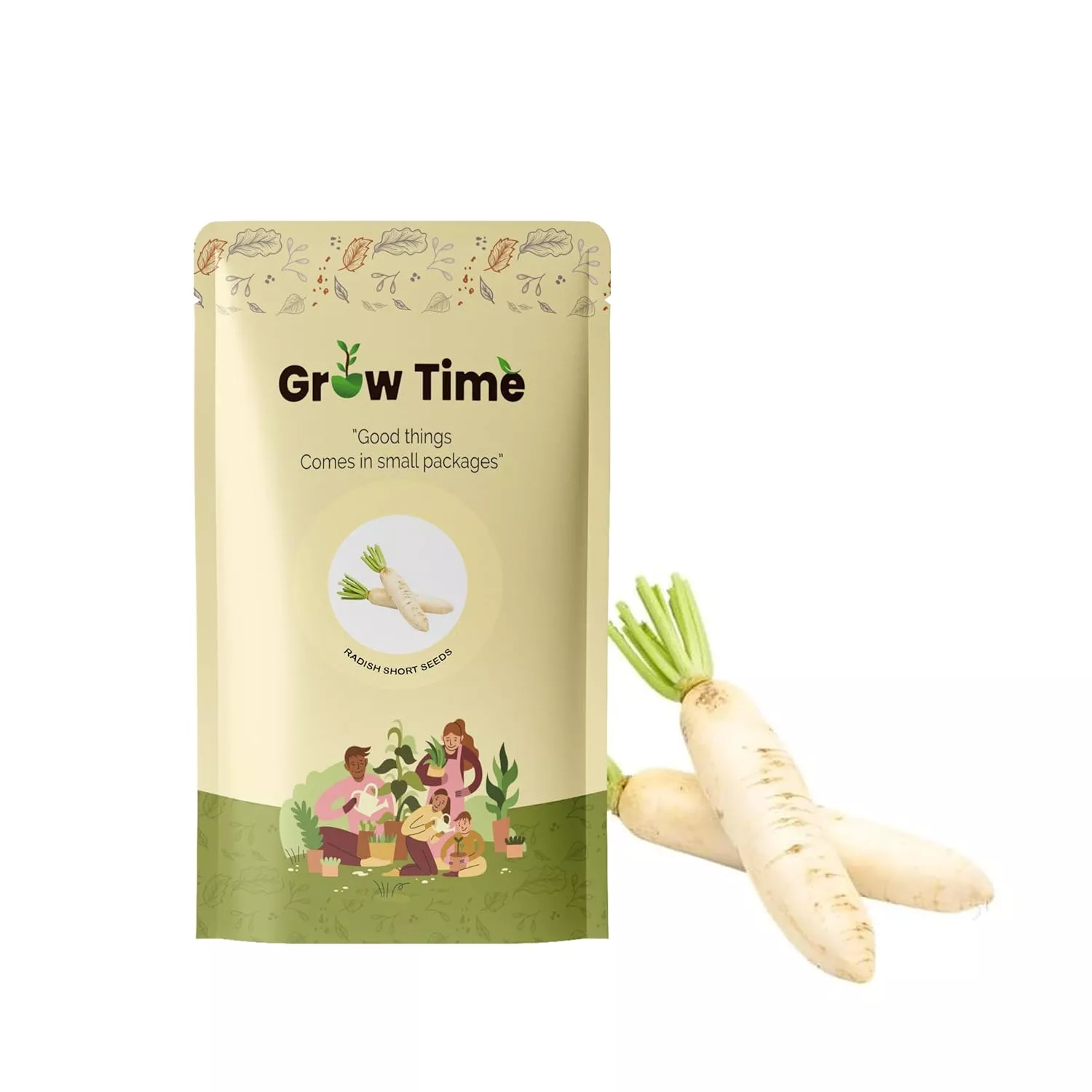 Growtime Radish Short Vegetable Seeds (Pack of 10g)