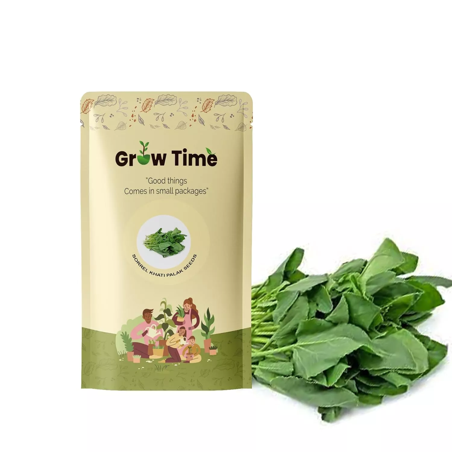 Growtime Sorrel Khati Palak Vegetable Seeds (Pack of 10 Seeds)