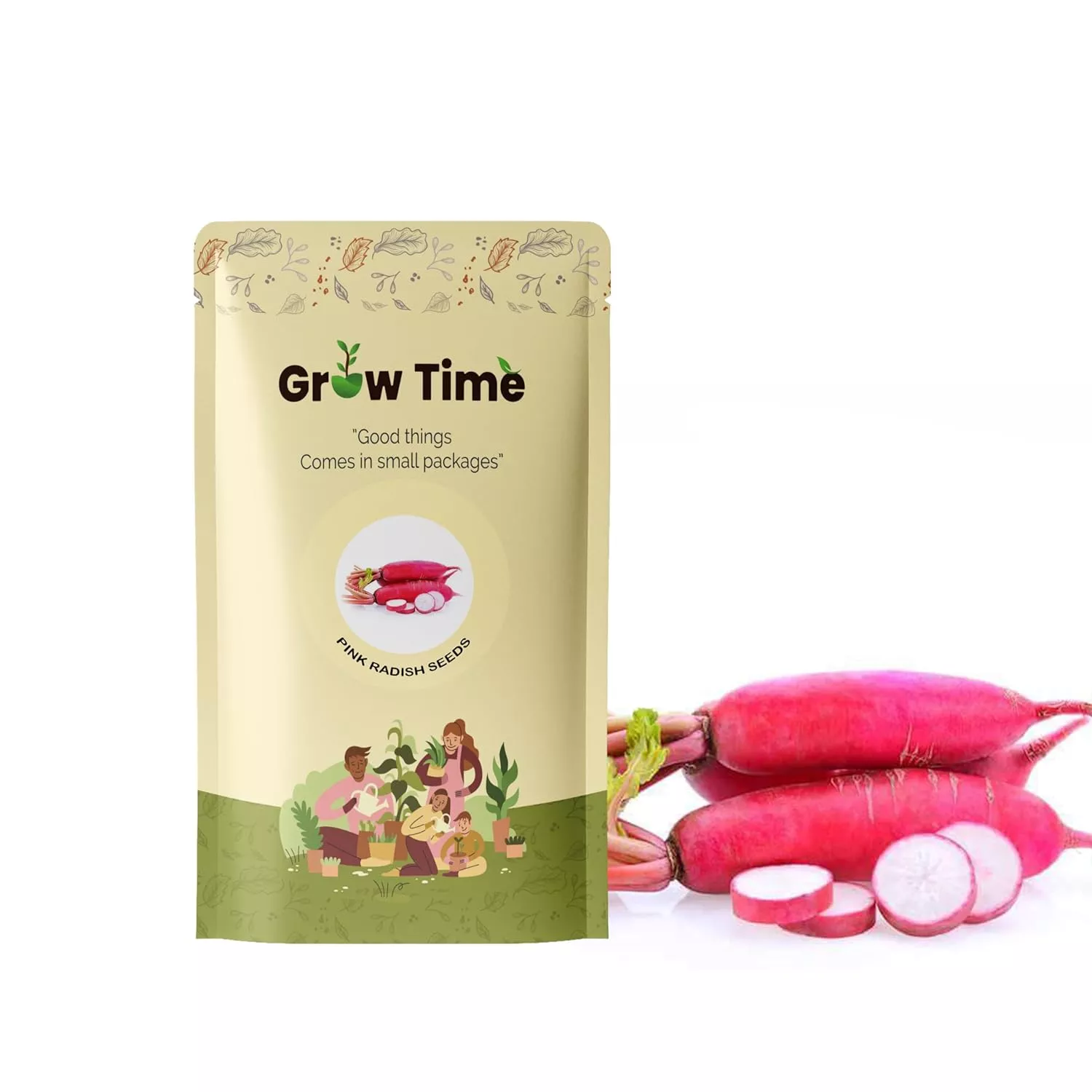 Growtime Pink Radish Vegetable Seeds (Pink, Pack of 10g)