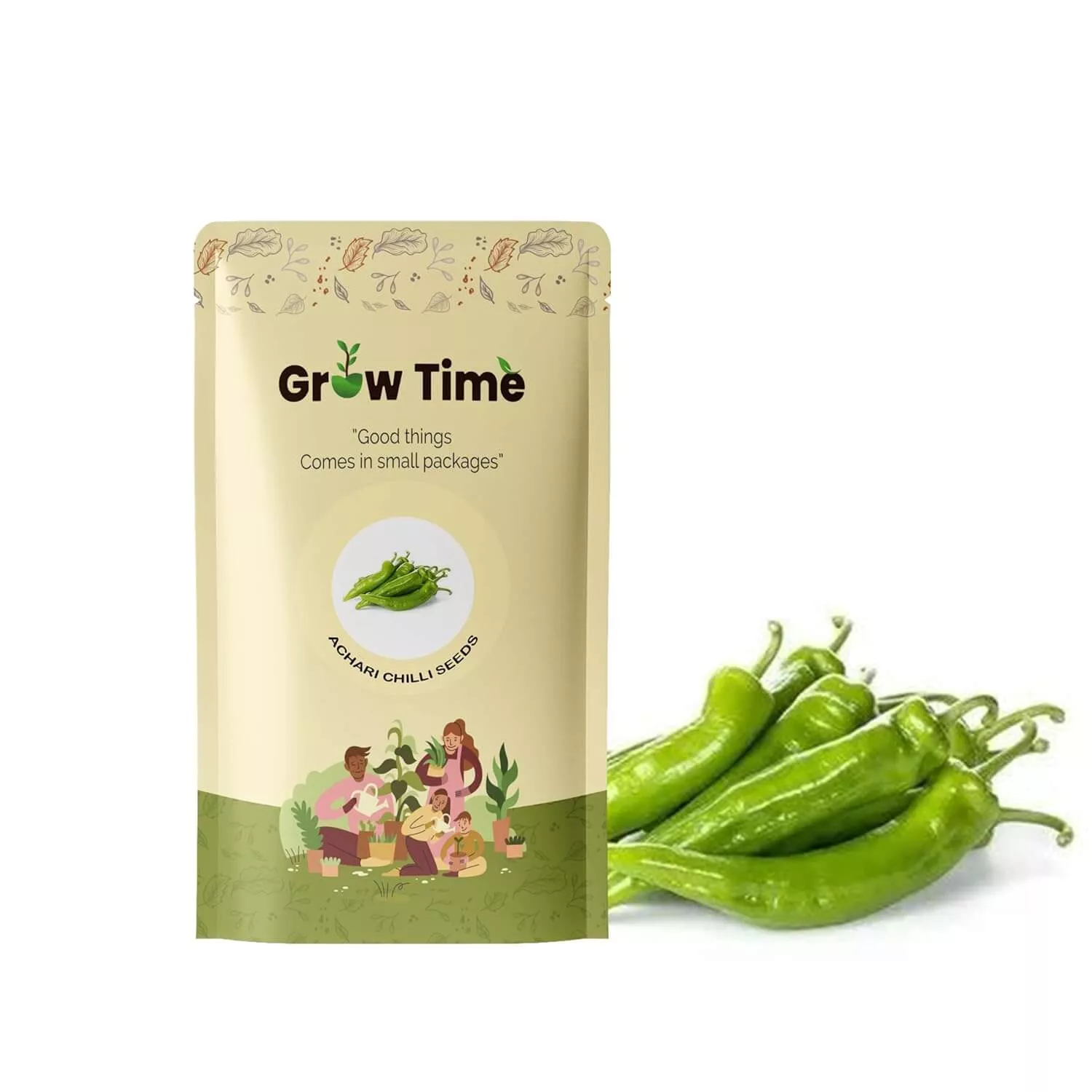 Growtime Achari Chilli Vegetable Seeds (Pack of 1g)
