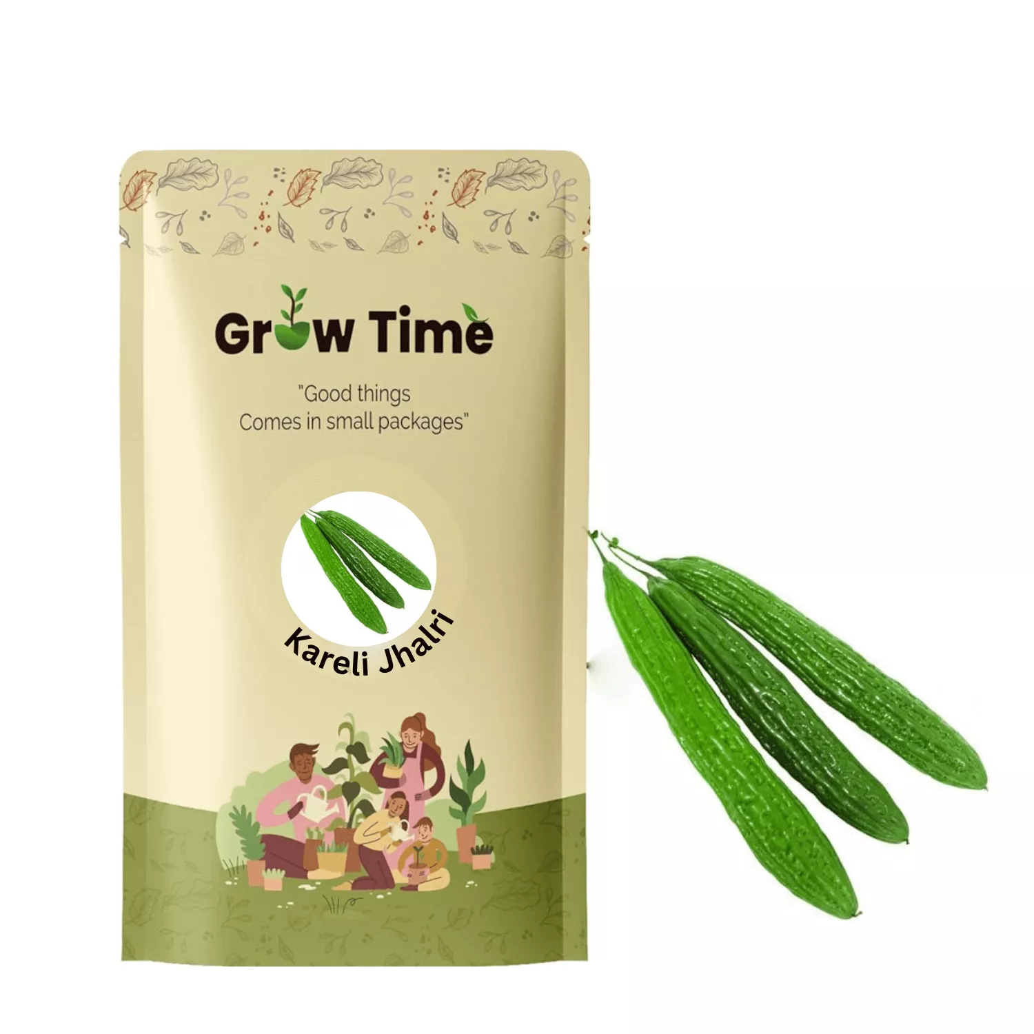 Growtime Bittergourd Kareli Jhalri Vegetable Seeds (Pack of 5g)