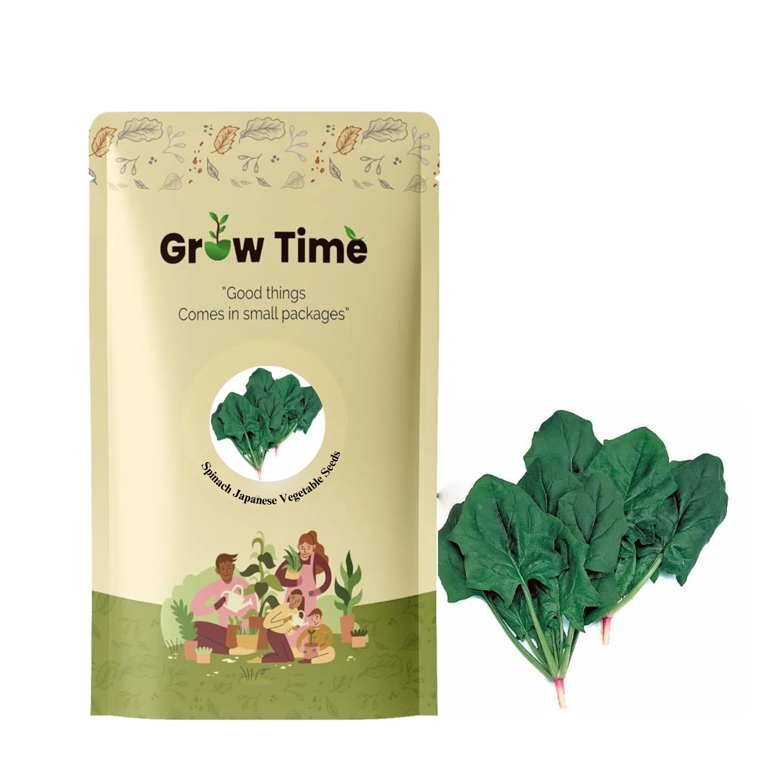 Growtime Spinach Japanese Vegetable Seeds (Pack of 20g)