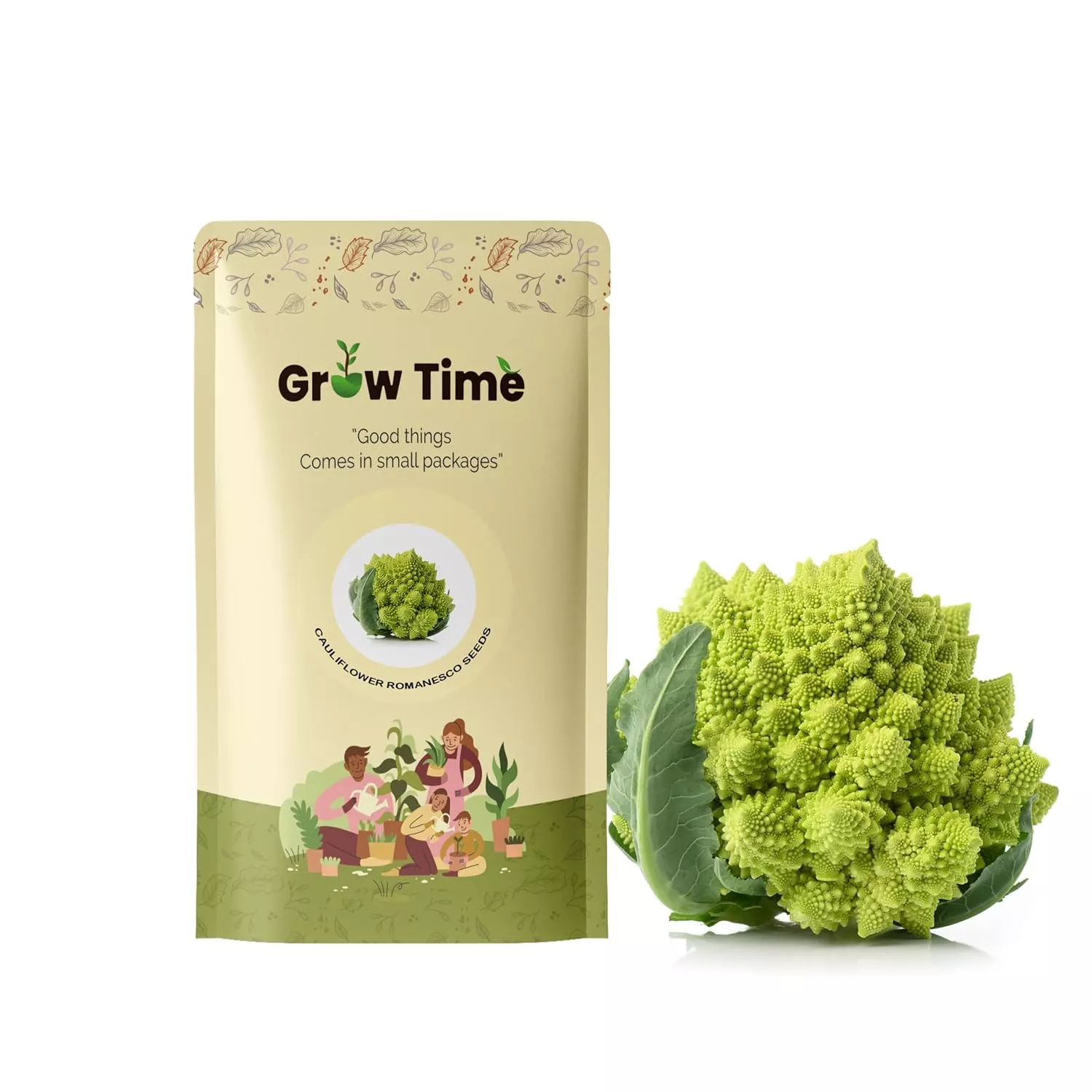 Growtime Cauliflower Romanesco Vegetable Seeds (Pack of 1g)