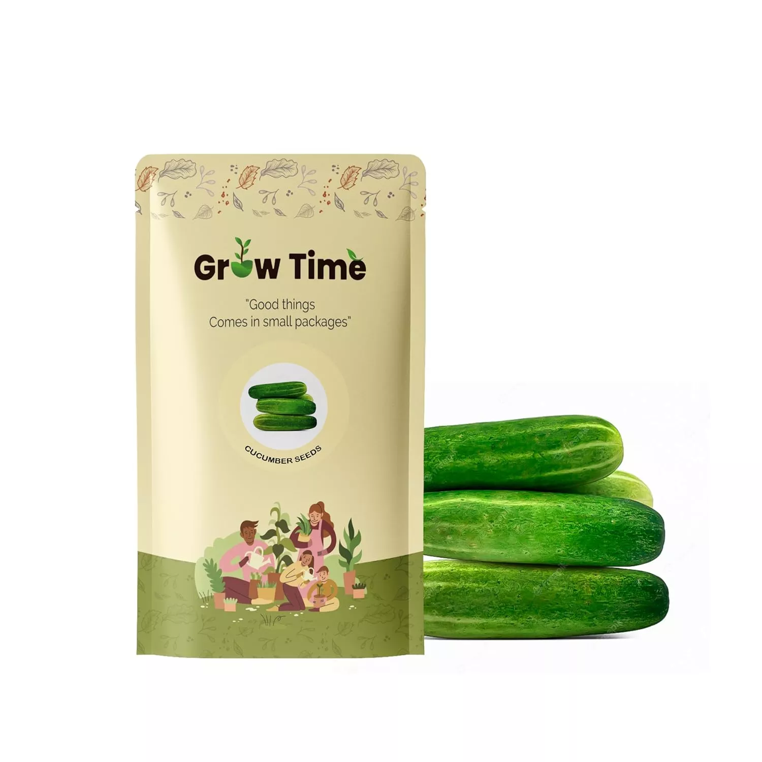 Growtime Cucumber Green Vegetable Seeds (Pack of 2g)