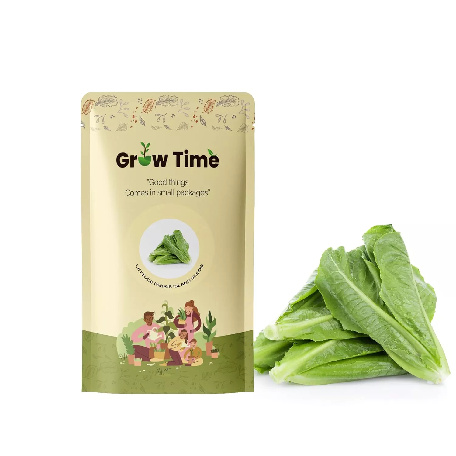 Growtime Lettuce Parris Island Cos Vegetable Seeds (Pack of 2g)