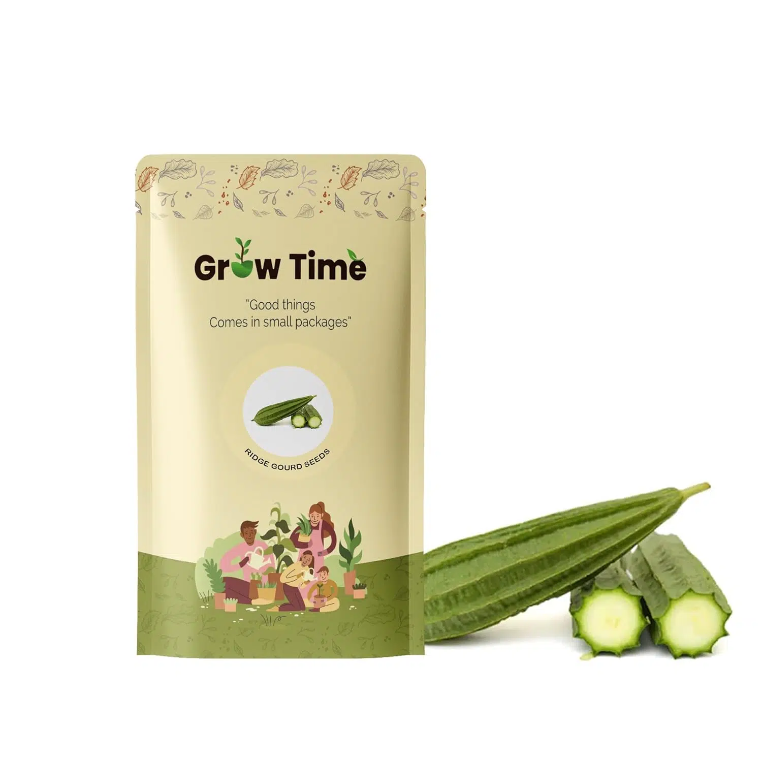 Growtime Ridge Gourd (Peerkangai) Vegetable Seeds (Pack of 5g)