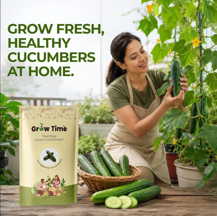 Growtime Cucumber Biet Alpha Vegetable Seeds (Pack of 2g)