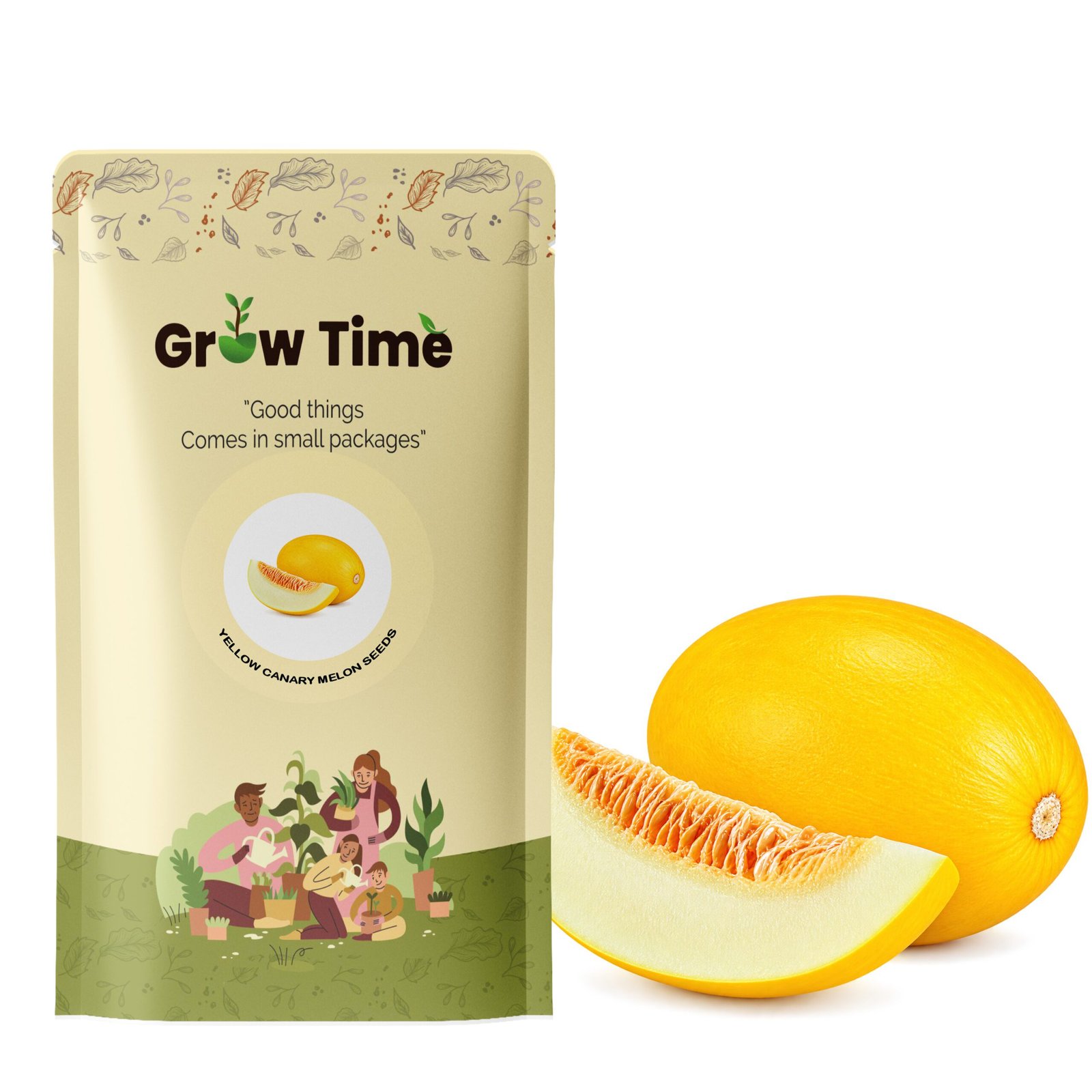 Growtime Yellow Canary Melon Seeds (Pack of 2g)
