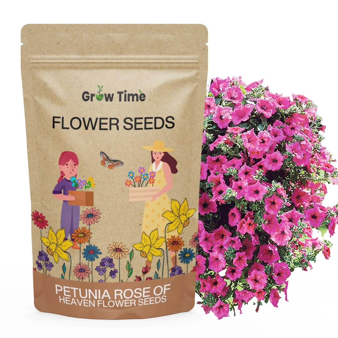 Petunia Rose of Heaven Flower Seeds, Flower Seeds for Home Gardening, Flower Planting Seeds for Kitchen, Petunia Rose of Heaven (Pack of 50 Seeds)