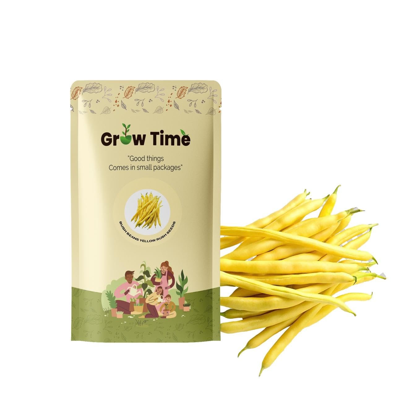 Growtime Bush Beans Yellow Vegetable Seeds (Yellow, Pack of 20g)