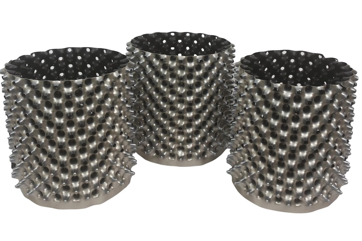 Growtime Air Pruning Grow Bags for Kitchen & Terrace Garden, Outdoor & Indoor Gardening, Suitable for Kitchen/Terrace/Home/Rooftop Garden, Air Pot Plant Container (Silver, Pack of 3)